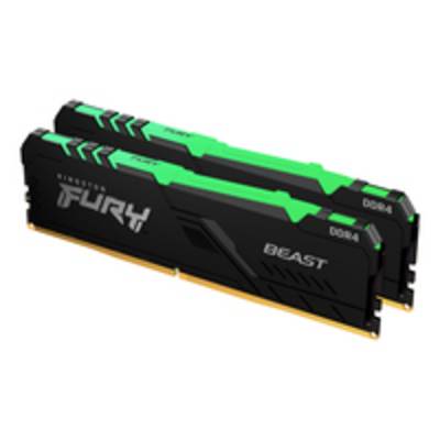Kingston FURY Beast RGB PC RAM kit DDR4 32 GB 2 x 16 GB 3200 MHz 288-pin DIMM CL16 KF432C16BBAK2/32-2