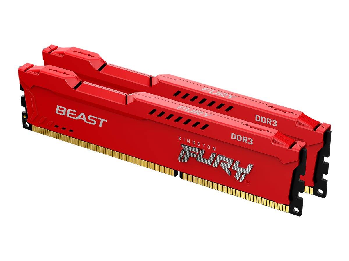 Kingston FURY Beast PC RAM kit DDR3 8 GB 2 x 4 GB Non-ECC 1600 MHz 240-pin DIMM CL10 KF316C10BRK2/8-1