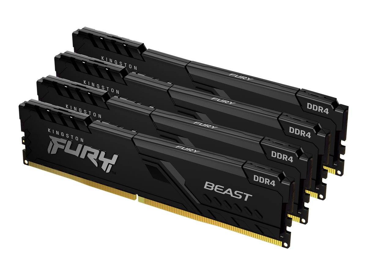 Kingston FURY Beast PC RAM kit DDR4 32 GB 4 x 8 GB 3200 MHz 288-pin DIMM CL16 KF432C16BBK4/32-1