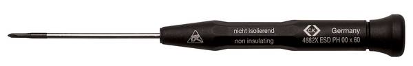 C.K T4882X000ES ESD Phillips screwdriver PH 000 Blade length: 60 mm DIN EN 61340-2