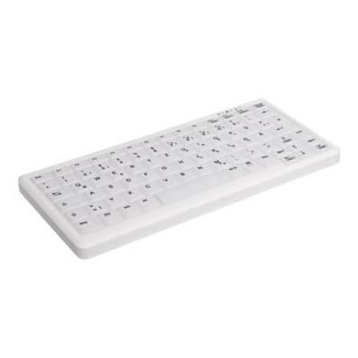 Contour Active Key AK-C4110F Medical Key USB Antibacterial keyboard German, QWERTZ White Silicone cover, Suitable for DG-5