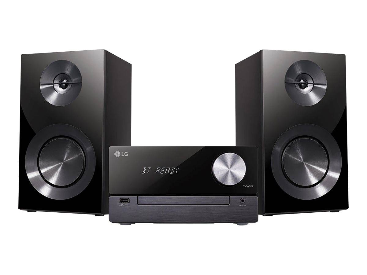 LG Electronics CM2460DAB Audio system Bluetooth, CD, USB, DAB+, Incl. speaker box 2 x 50 W Black-1