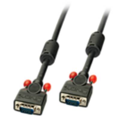 LINDY VGA Cable VGA 15-pin plug, VGA 15-pin plug 7.50 m Black 36376 incl. ferrite core VGA cable-6