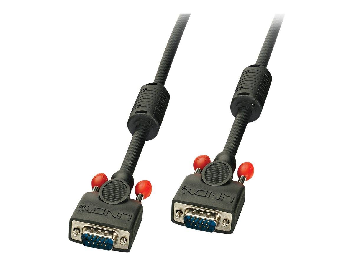 LINDY VGA Cable VGA 15-pin plug, VGA 15-pin plug 3.00 m Black 36374 VGA cable-3
