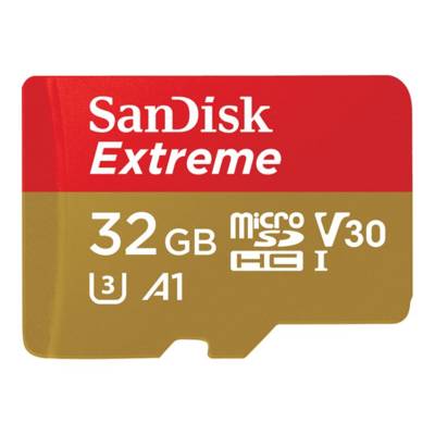 SanDisk SanDisk Extreme - Flash-Speicherkarte (microSDHC/SD-Adapter inbegriffen) SDHC card 32 GB-0