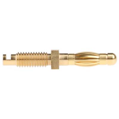 Stäubli SA401 Edge connector (pins) Plug, straight Pin diameter: 4 mm Brass 1 pc(s)-1
