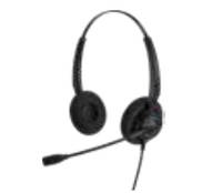 Alcatel-Lucent Enterprise AH 12 GA On-ear headset Corded (1075100) Black Microphone noise cancelling Phone-1