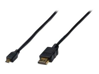Digitus HDMI Cable HDMI-A plug, HDMI-Micro-D plug 1.00 m Black AK-330109-010-S gold plated connectors HDMI cable-2