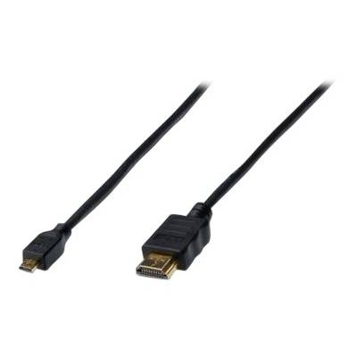 Digitus HDMI Cable HDMI-A plug, HDMI-Micro-D plug 1.00 m Black AK-330109-010-S gold plated connectors HDMI cable-2