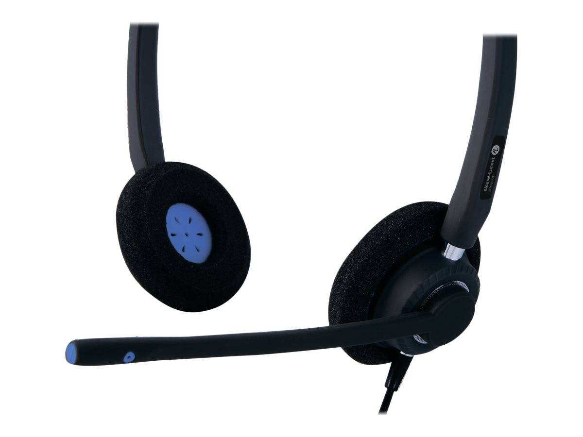 Alcatel-Lucent Enterprise AH 22 U Phone On-ear headset Corded (1075100) Black Microphone noise cancelling-2