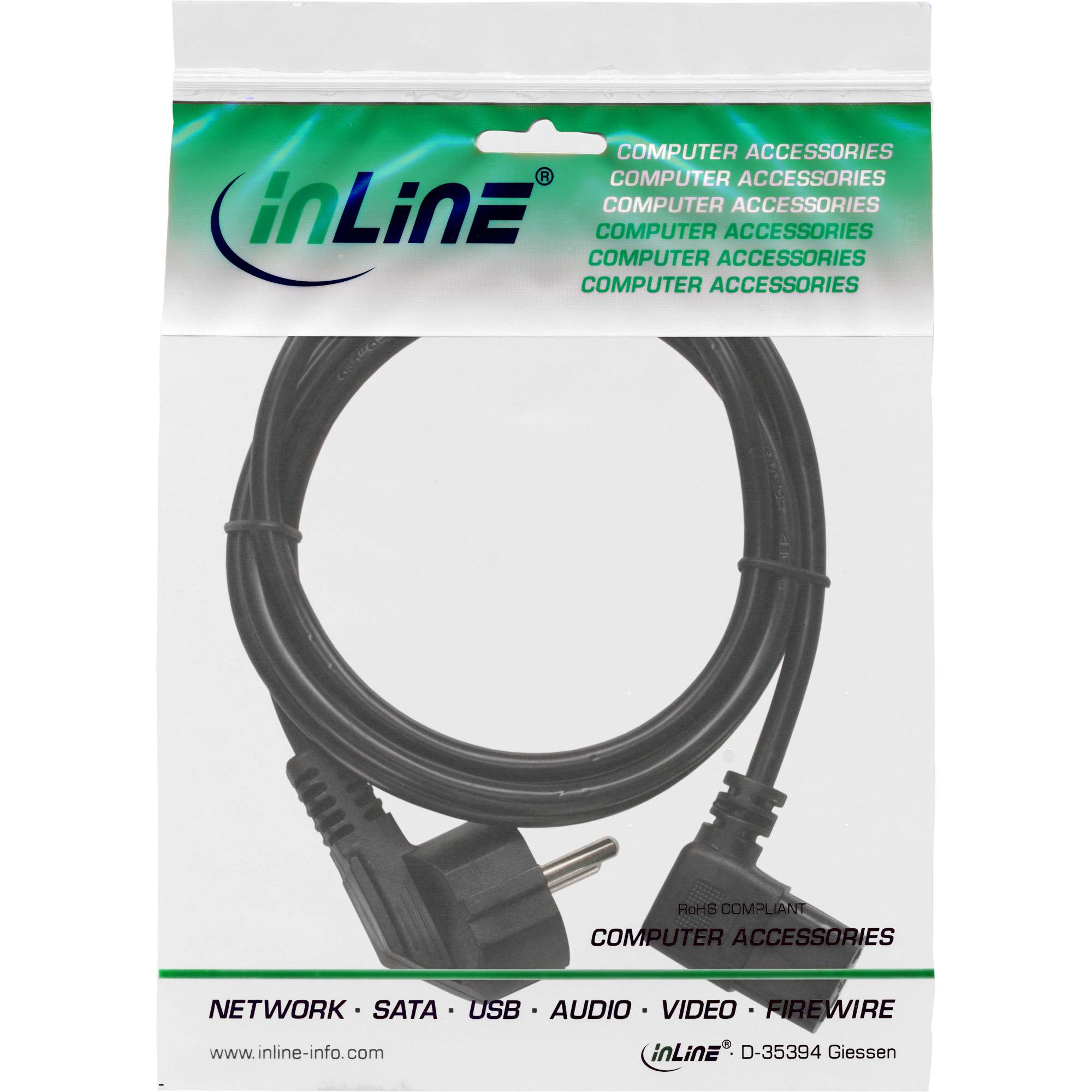 inLine PC Mains cable 1 m Black-4