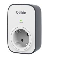 Belkin BSV103vf Surge protection in-line connector + USB White, Grey-5