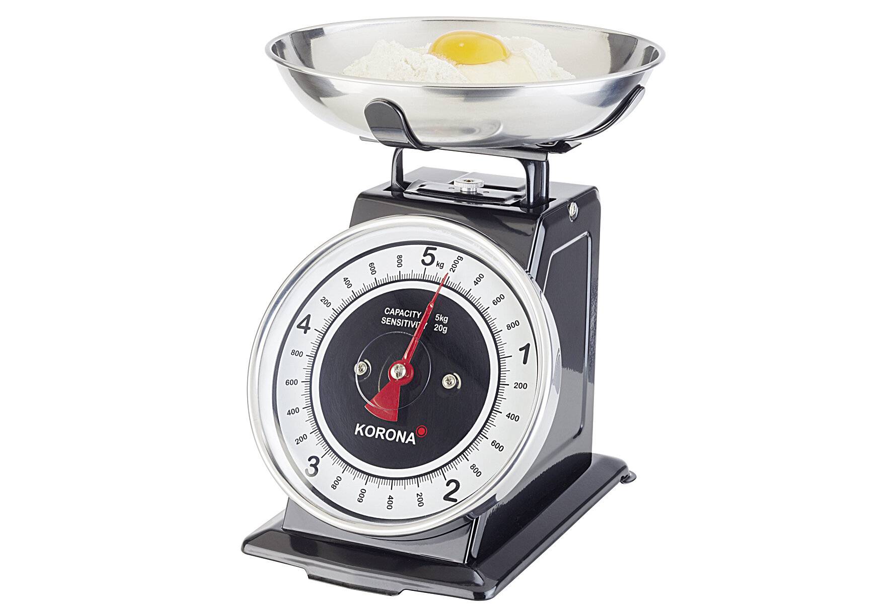 Korona Tom Kitchen scales Analogue Weight range=5 kg Black 210 x 210 x 250-1