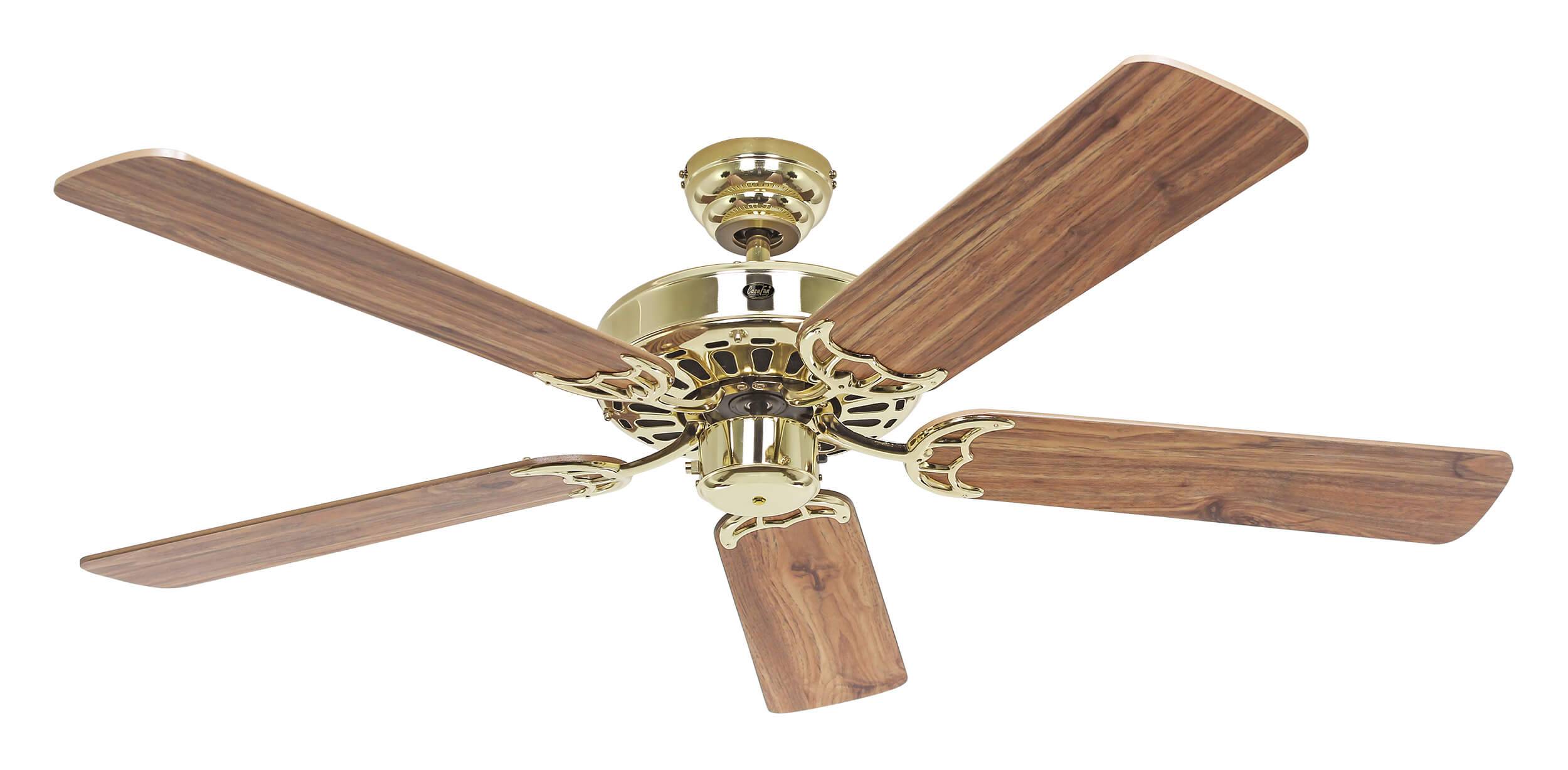 CasaFan Classic Royal 132 MP Ceiling fan 59 W (Ø x H) 132 cm x 230 mm Brass (polished) Light attachment option, Reversib-1