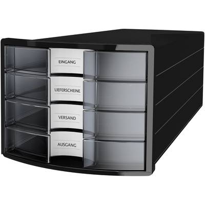 HAN Schubladenbox IMPULS 1012-363 Desk drawer box Black A4 No. of drawers: 4