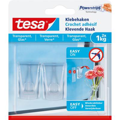 tesa 77735-00000-00 Large adhesive hooks  Transparent Content: 2 pc(s)