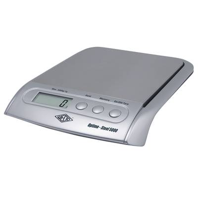 WEDO Briefwaage Optimo Steel 0485154 Letter scales  Weight range 5 kg Readability 1 g mains-powered, battery-powered Sil