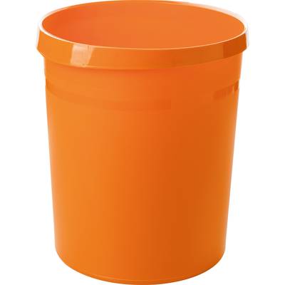 HAN Papierkorb GRIP 18190-51  Waste paper basket 18 l (Ø x H) 312 mm x 350 mm Polypropylene Orange 1 pc(s)