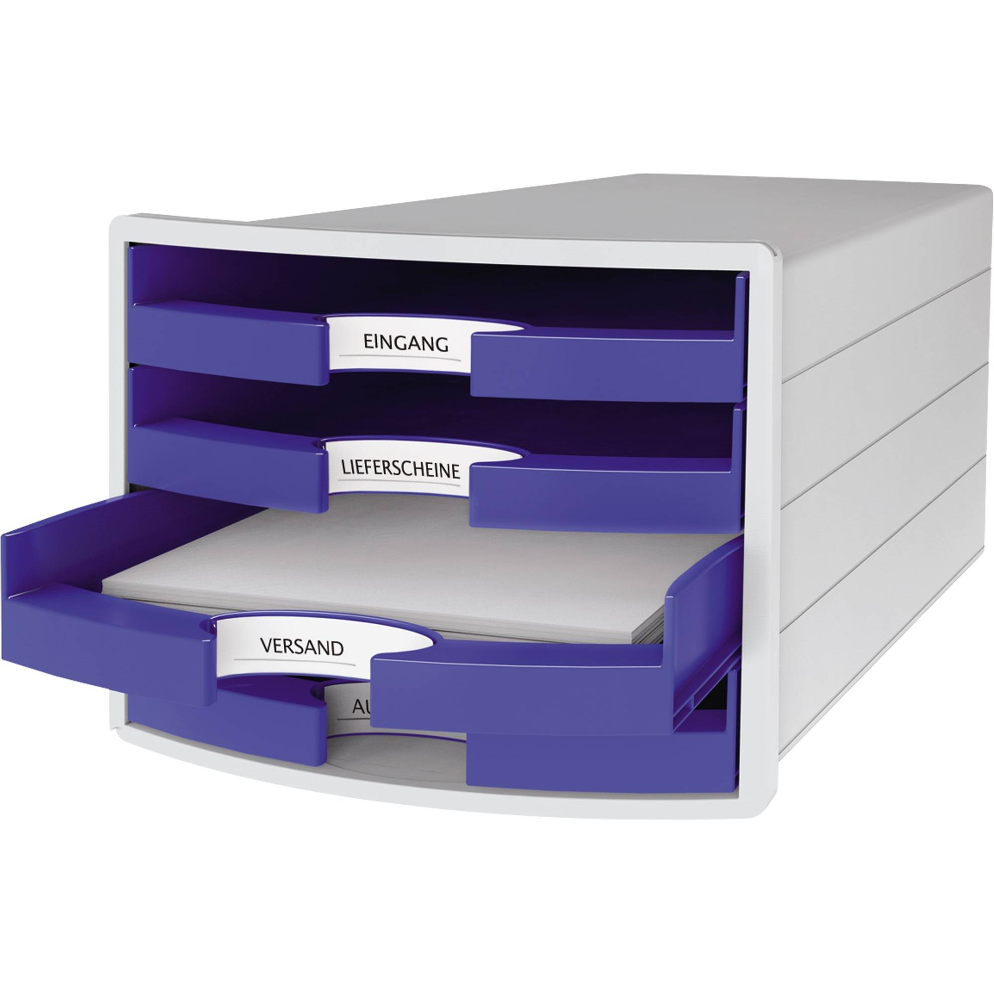 HAN IMPULS 2.0 1013-14 Desk drawer box Light grey A4, C4 No. of drawers: 4-2