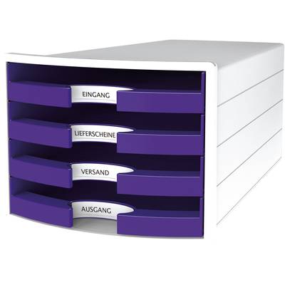 HAN Schubladenbox IMPULS 1013-57 Desk drawer box White A4 No. of drawers: 4