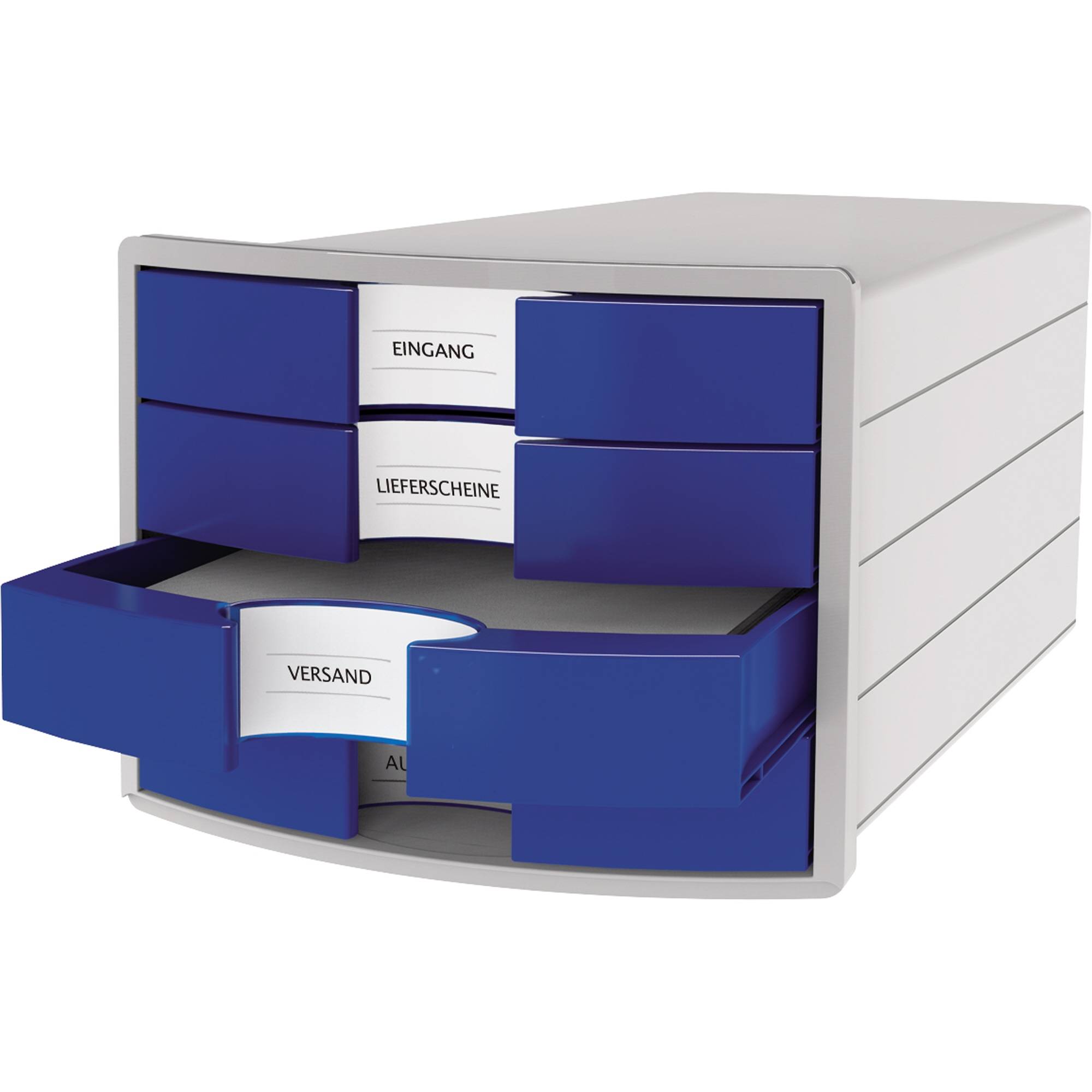 HAN IMPULS 2.0 1012-14 Desk drawer box Light grey A4, C4 No. of drawers: 4-3