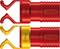 Two isolated VDE screwdrivers by Wera in red and yellow, ergonomically shaped for safe working on live parts.