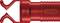 Red screwdriver handle with two open ends and Wera logo.