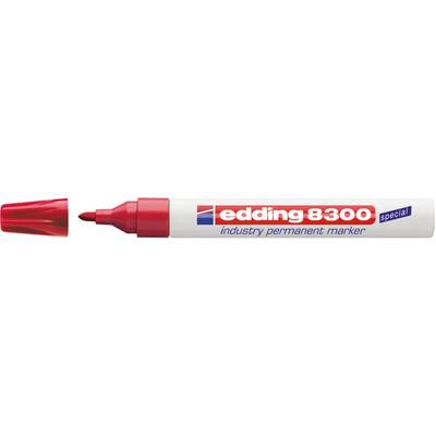 Edding edding 8300 industry permanent marker 4-8300002 Permanent marker Red waterproof: Yes 