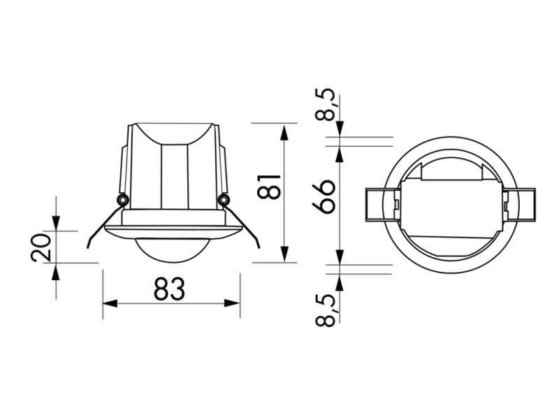 B.E.G. Brück 92196 Flush mount Ceilingmount motion detector 360