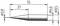 Technical drawing of a pointed end piece. Total length: 55 mm, narrowest point: diameter 0.8 mm, widest point: diameter 8.5 mm.