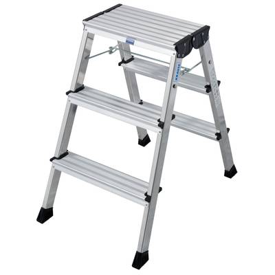 Krause  130068 Aluminium Step stool Folding Operating height (max.): 2.65 m Silver 2.4 kg
