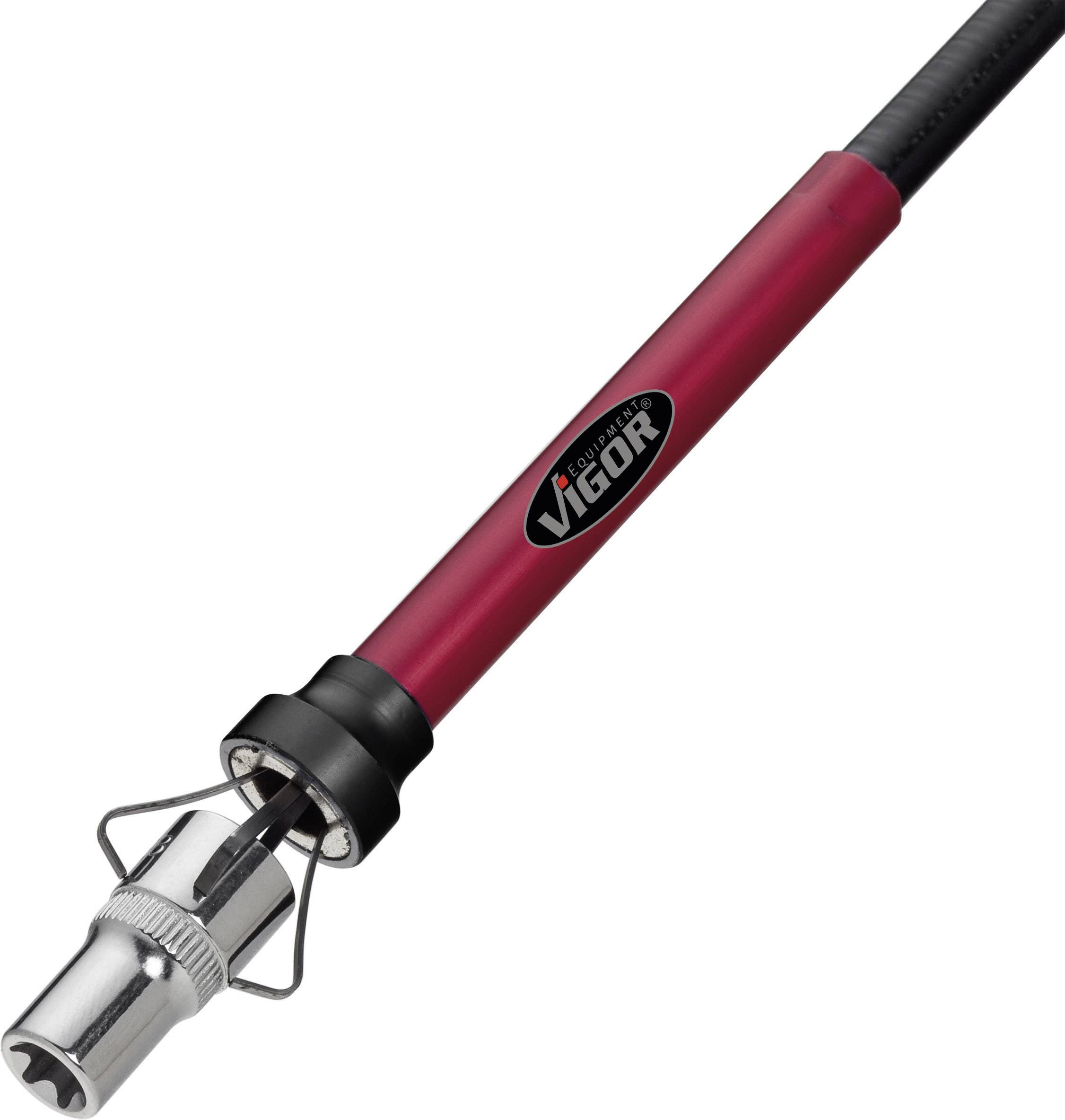 Soldering Accessories: Red and black soldering iron with silver tip and black handle. 'Vigor' marking on the handle.