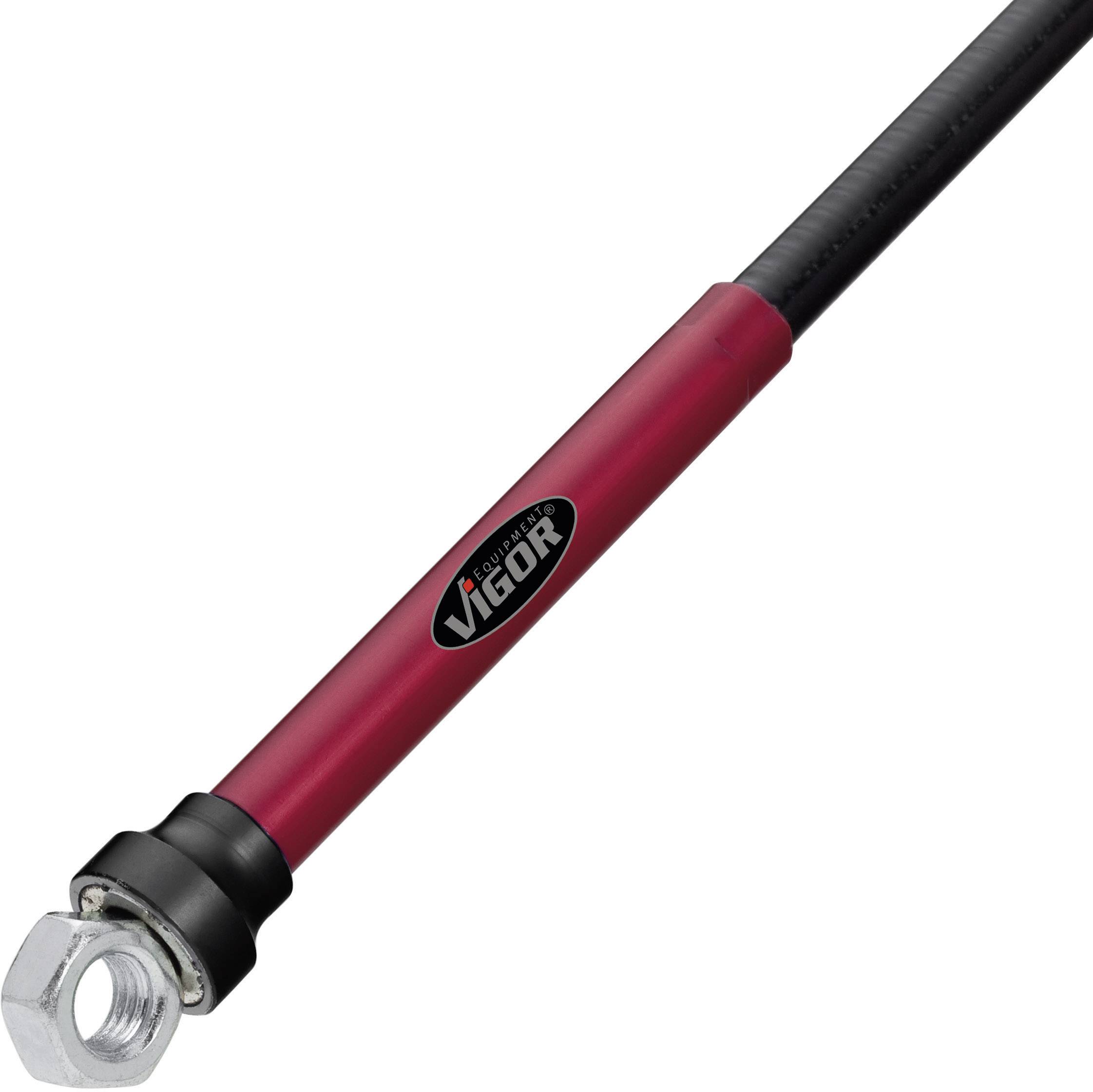 Red torque wrench with black handle and silver screw. Marked with 'Vigor' logo. Tool for torque measurement.