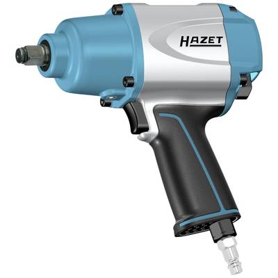Air impact wrench by Hazet in blue and silver design, suitable for quickly tightening and loosening nuts and bolts.
