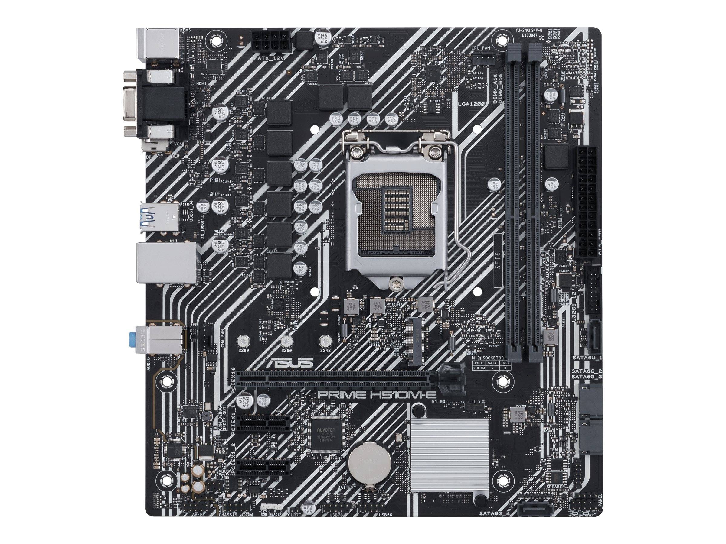 Asus PRIME H510M-E Motherboard PC base Intel® 1200 Form factor (details ...