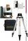 Bauerlaser set with rotary laser, receiver, tripod and measuring rod, ideal for precise levelling work on construction sites.