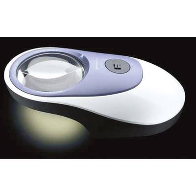 Eschenbach 158620 LED POWERLUX Handheld magnifier incl. LED lighting Magnification: 5 x Lens size: (Ø) 58 mm White 