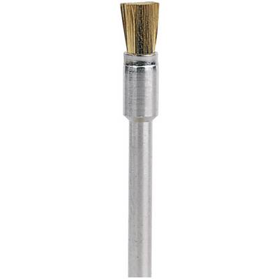 A small wire brush attachment with a metal handle, used for cleaning or polishing surfaces in craftwork.