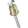 A gold-coloured metal dowel countersink with a cylindrical shaft and toothed countersunk head. Used for removing dowels.