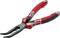 Red combination pliers with grey accents and ergonomic handles, suitable for versatile applications in crafts and household tasks.