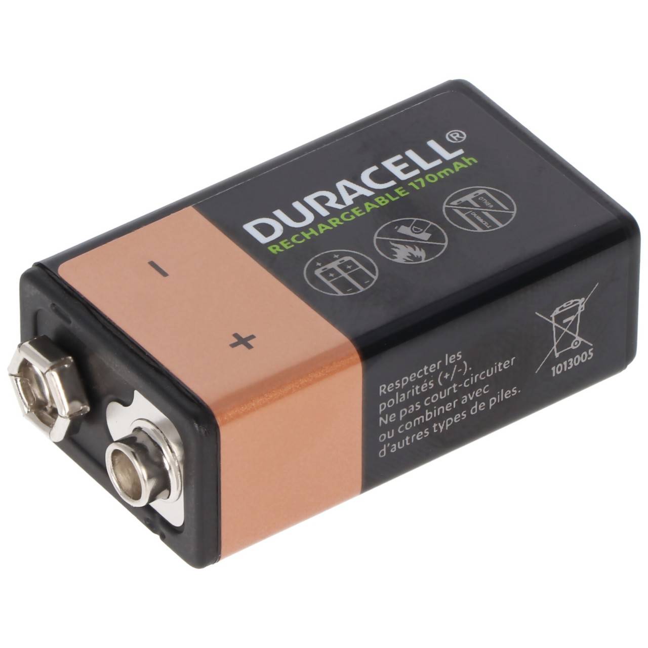 Duracell 9 V / PP3 battery (rechargeable) NiMH 170 mAh 8.4 V 1 pc(s ...