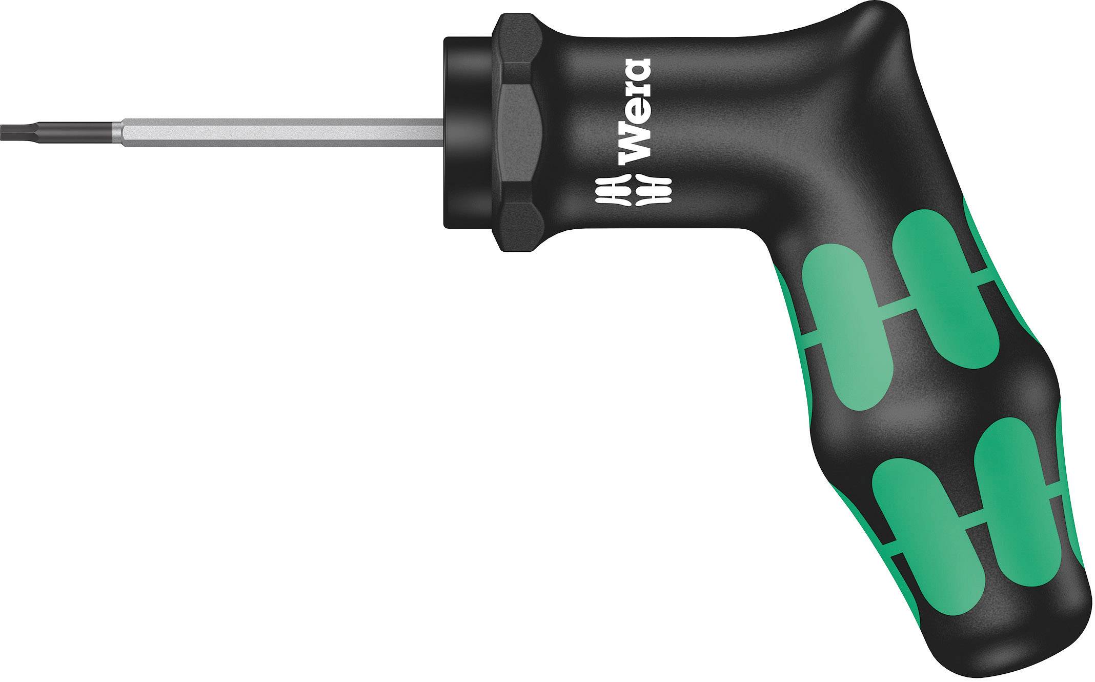 Screwdriver with an ergonomic handle and green-black design, suitable for precise screwdriving tasks.