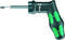 'Wera Kraftform Kompakt VDE' Angled Screwdriver with green-black handle and interchangeable blade, suitable for electrical work.