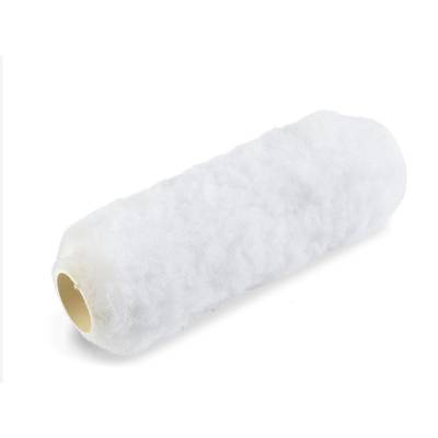 White roller cover, cylindrical and fluffy, shown against a white background.