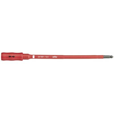A red, isolated screwdriver with an ergonomic handle and black tip. Suitable for work on electrical installations.
