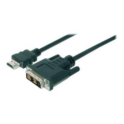 Digitus HDMI / DVI Adapter cable HDMI-A plug, DVI-D 18+1-pin plug 10.00 m Black AK-330300-100-S screwable HDMI cable-1