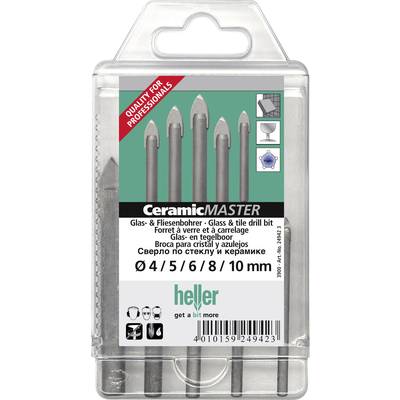 Heller QuickBit® CeramicMaster 24942 Tile and glass drill bit set 5-piece   1/4" (6.3 mm) 1 Set