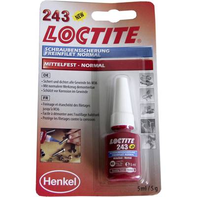 LOCTITE® 243 1370555 Screw locking varnish Strength: medium 5 ml