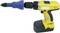 Yellow cordless drill with blue drill bit attachment. Suitable for versatile construction and repair work.