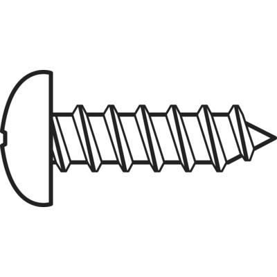 TOOLCRAFT 827358  Raised head self-tapping screw 2.2 mm 9.5 mm Phillips DIN 7981-C   Steel zinc plated 100 pc(s)